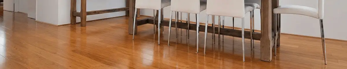 Professionally installed and refinished bamboo flooring in a residential home, showcasing smooth finish and natural wood tones in Cape Coral, FL