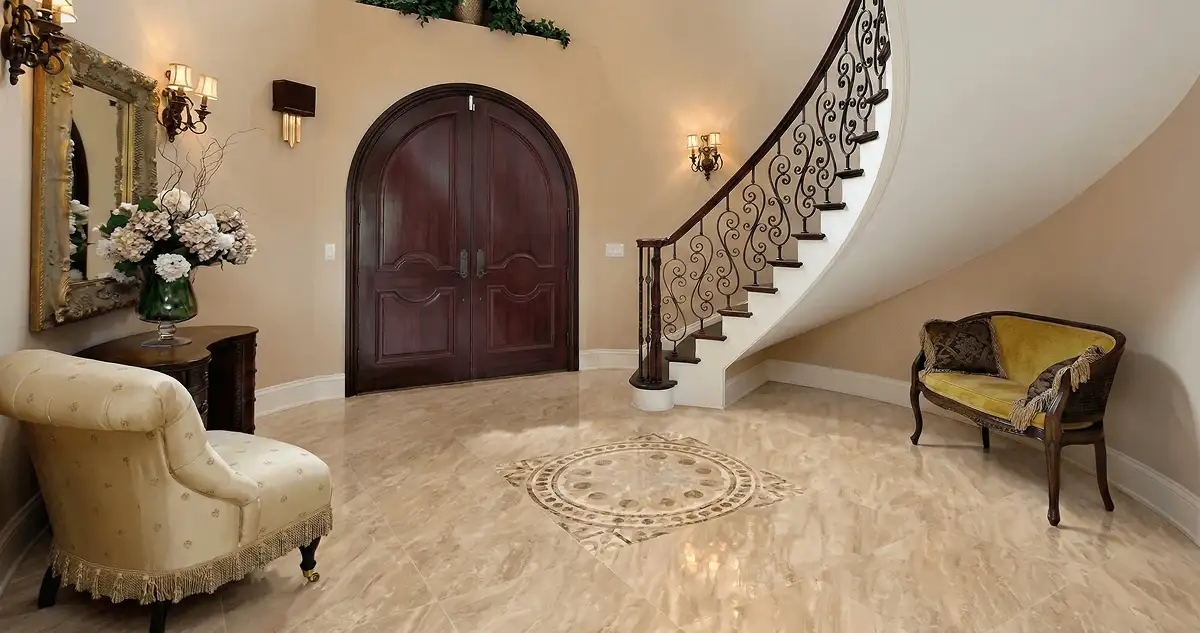 Entrance hall with professionally installed ceramic tile flooring in Cape Coral FL