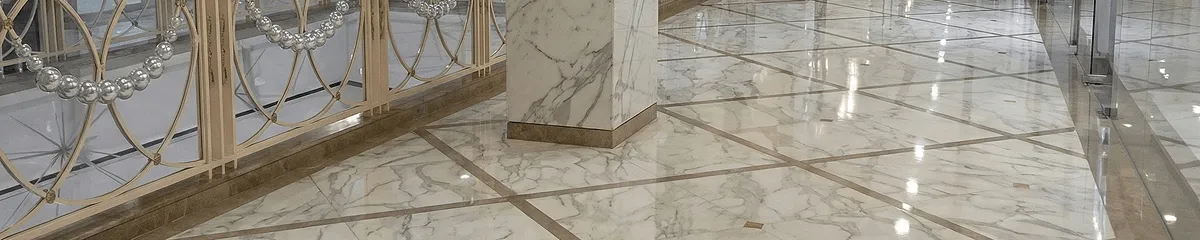 Beautiful marble floor professionally installed in Cape Coral, FL