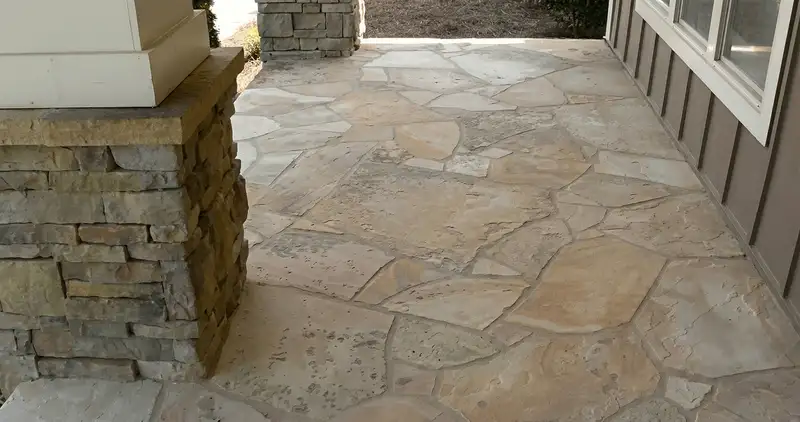 House entrance with professionally installed stone flooring in Cape Coral FL